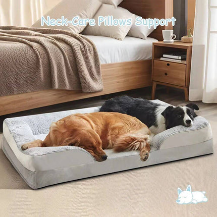 Orthopedic Dog Bed with Bolsters Waterproof & Washable Comfort Sofa 