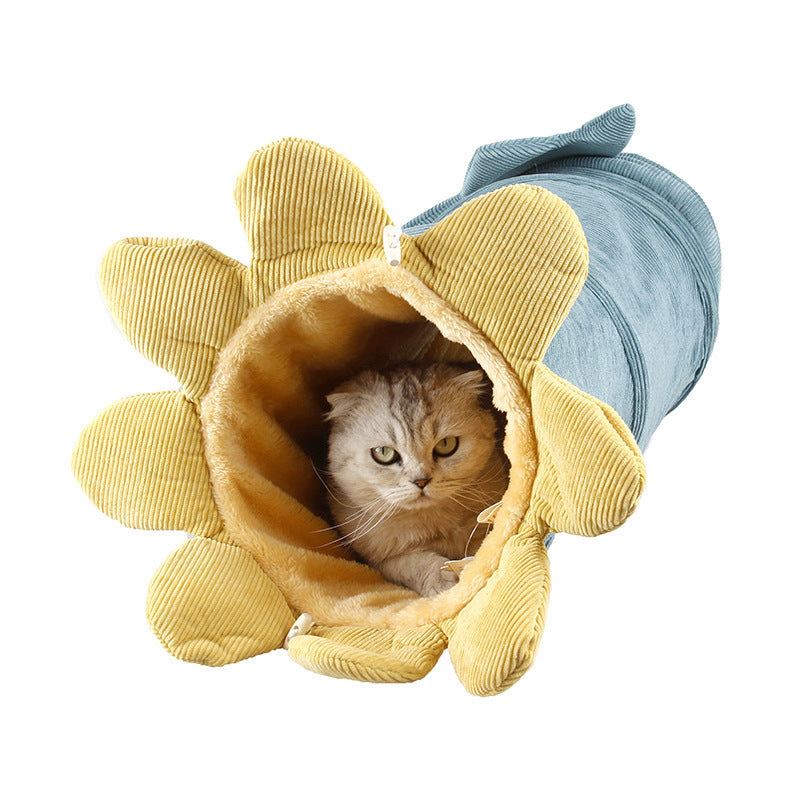 Flower Tunnel Toy for Cats Cozy & Fun