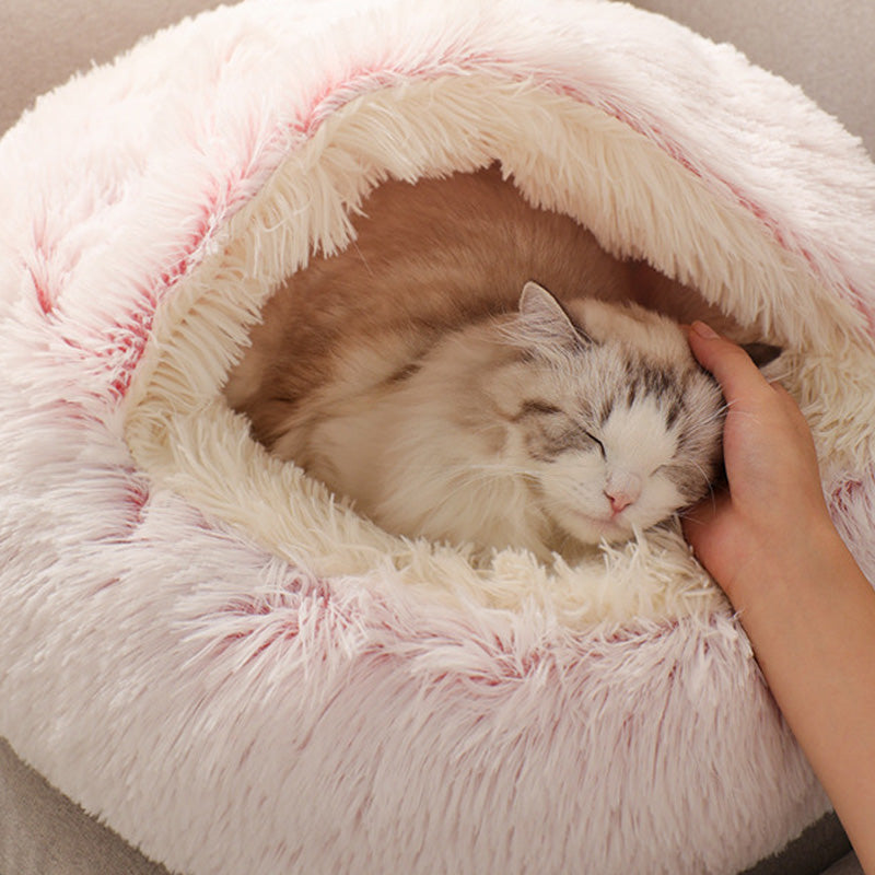Warm Semi-Enclosed Cat Cave Bed