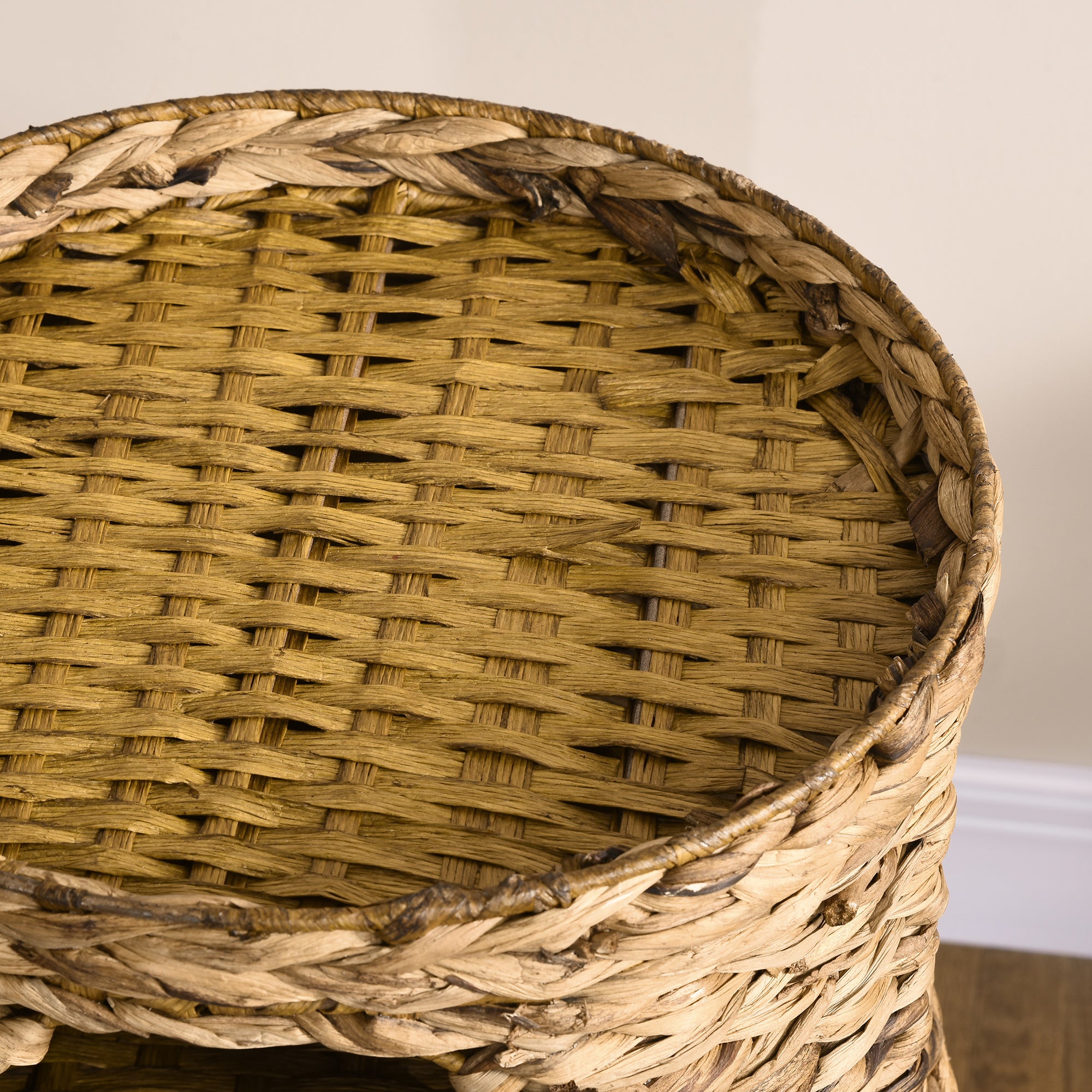 3 Tier Wicker Cat Tower Condo – Elevated Indoor Cat Bed with Cushions
