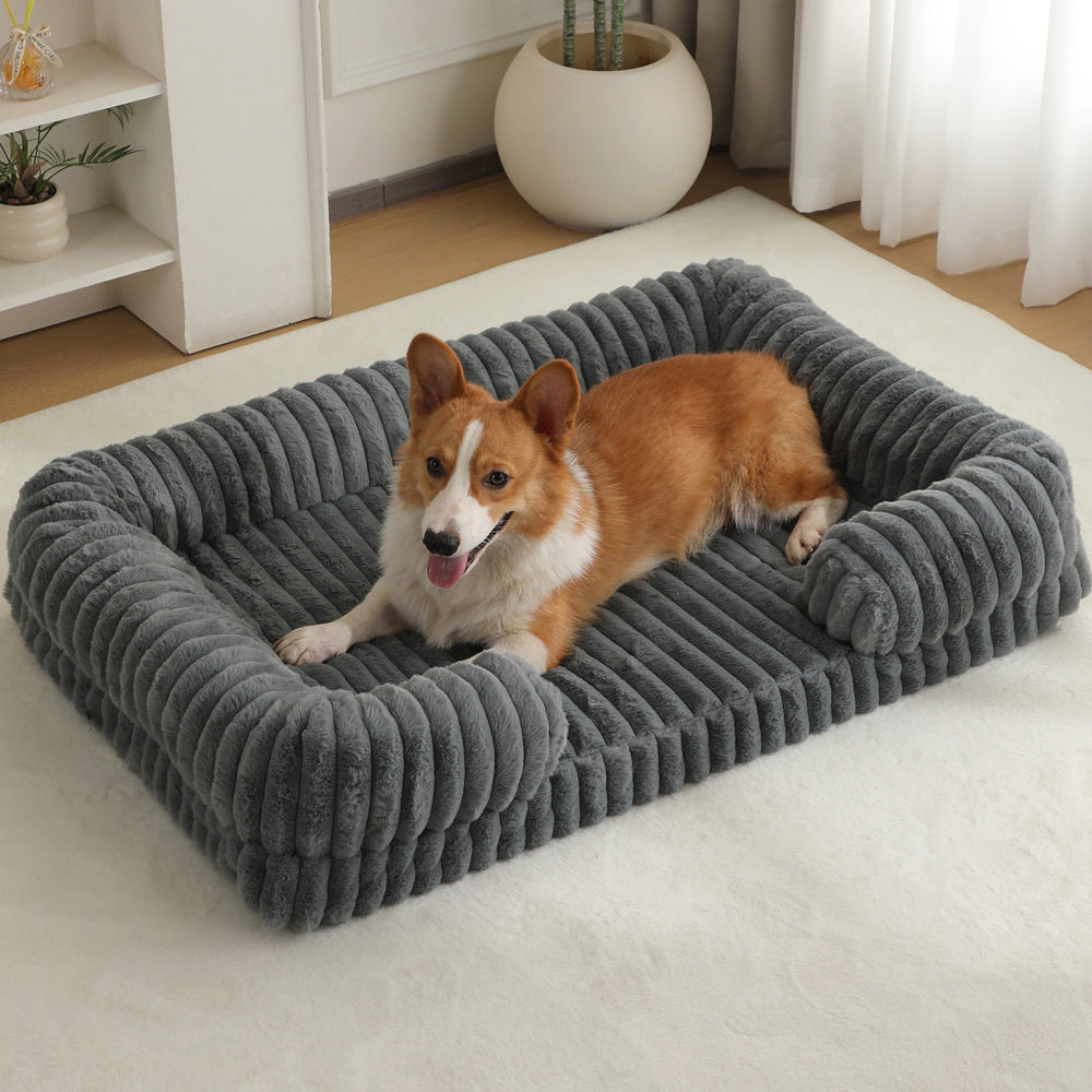 Ultra-Soft Calming Dog Bed – Deep Comfort & Full-Body Support