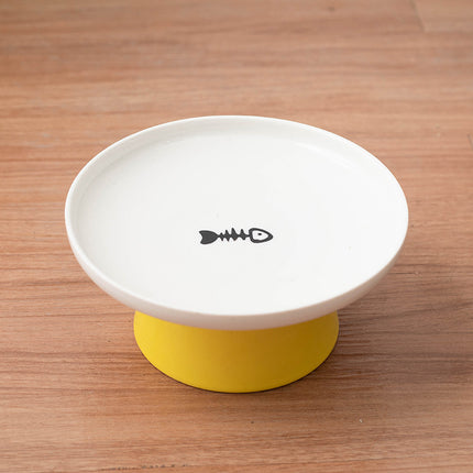 Elevated Ceramic Cat Bowl – Anti-Vomit & Comfortable Eating