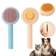 2-in-1 Self-Cleaning Grooming Brush for Cats & Dogs 