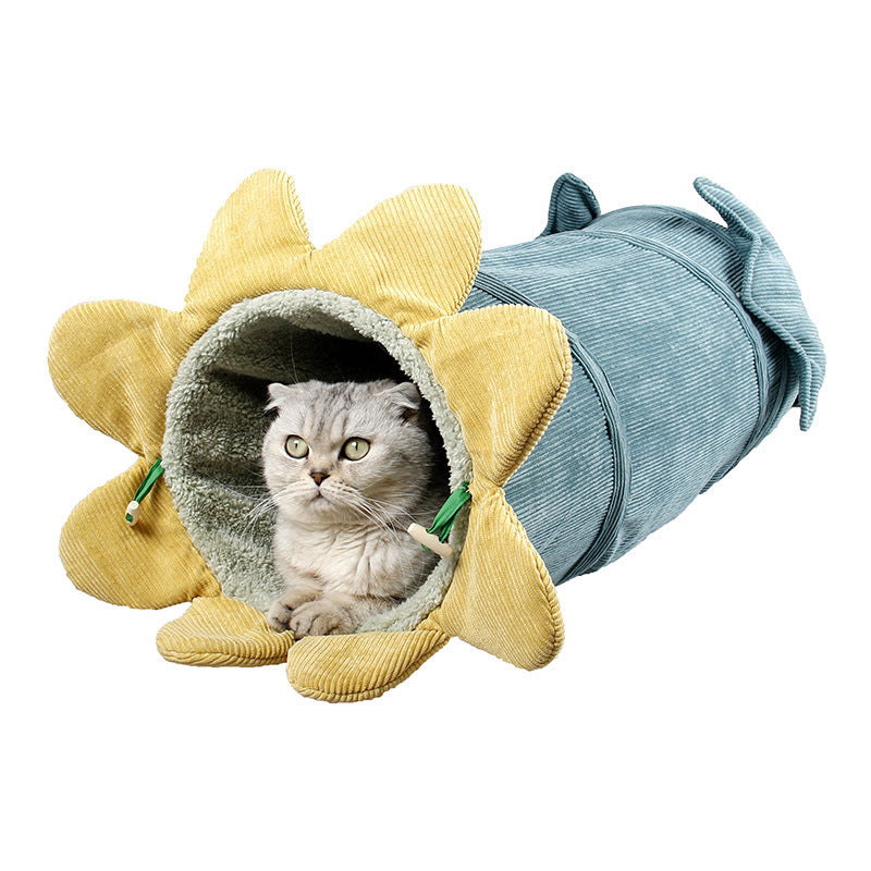 Flower Tunnel Toy for Cats Cozy & Fun