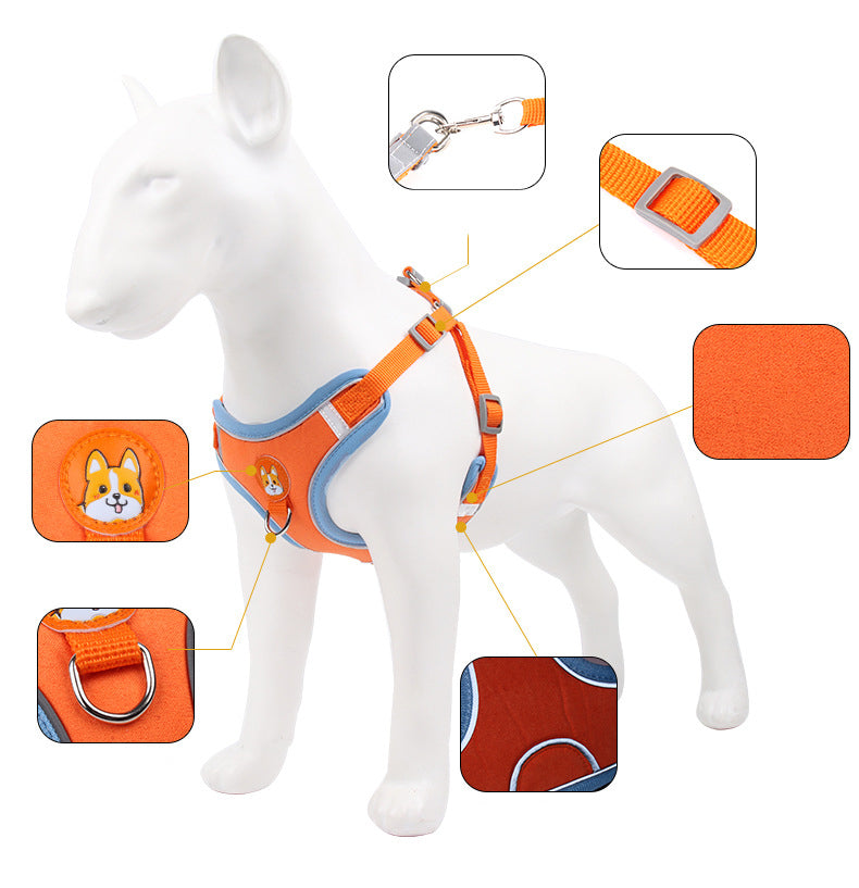 No-Pull Reflective Dog Harness with Leash