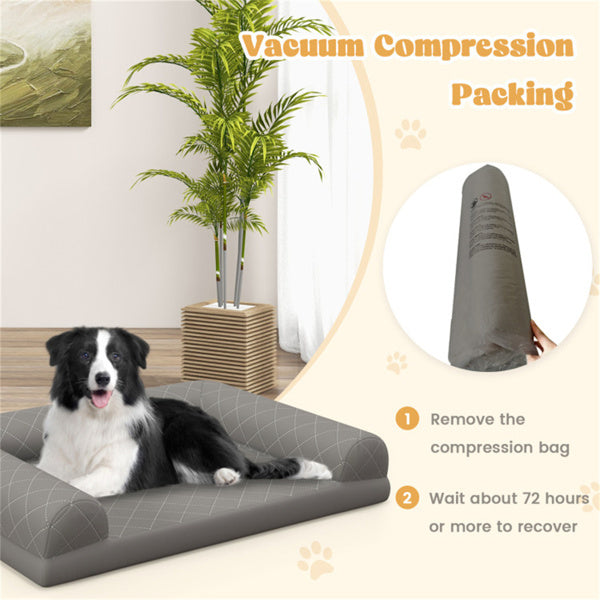 Premium Orthopedic Dog Bed – Supportive & Calming Comfort for All Dogs (Gray, Large)