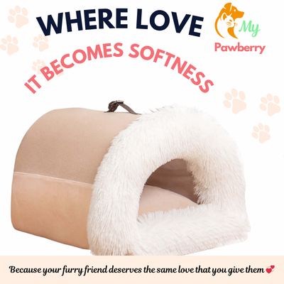 Fluffy Pet Cave Ultra-Soft Cozy Haven Bed for Cats and Small Pets