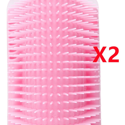Corner Grooming Massager for Cats – Self-Rubbing Brush Station