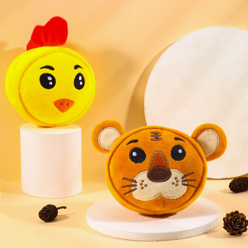 Cartoon Plush Dog Toy Squeaky & Bite-Resistant