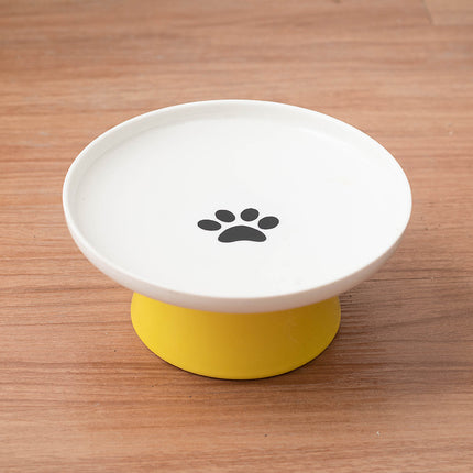 Elevated Ceramic Cat Bowl – Anti-Vomit & Comfortable Eating