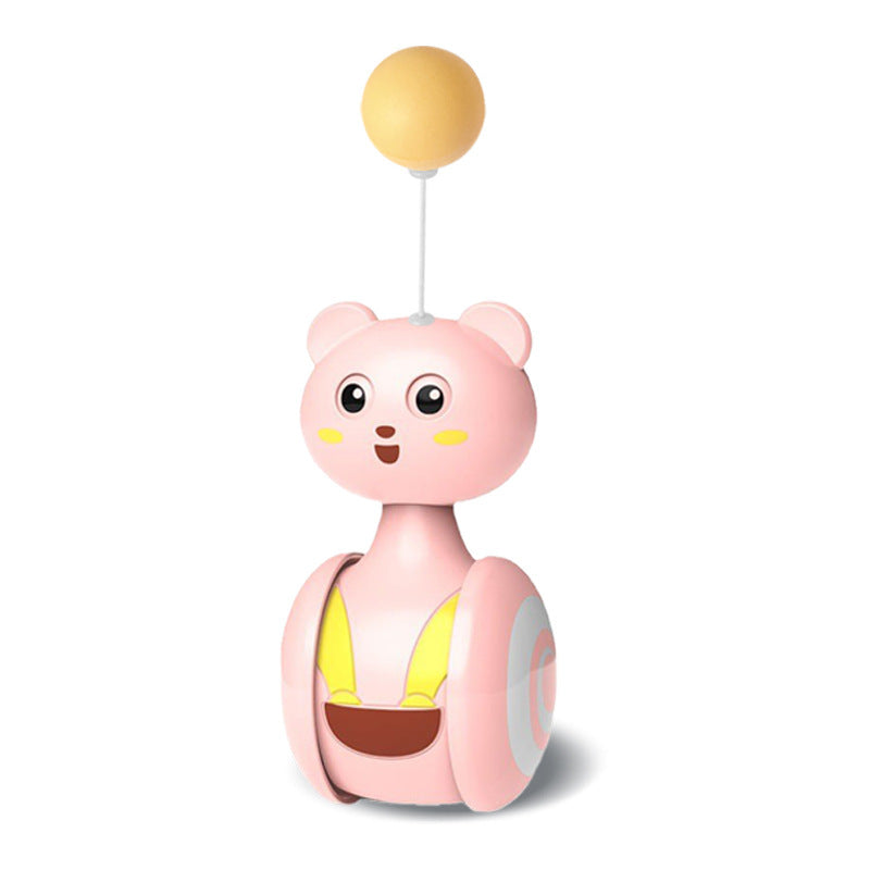 Interactive Cat Rolling Toy with Feather